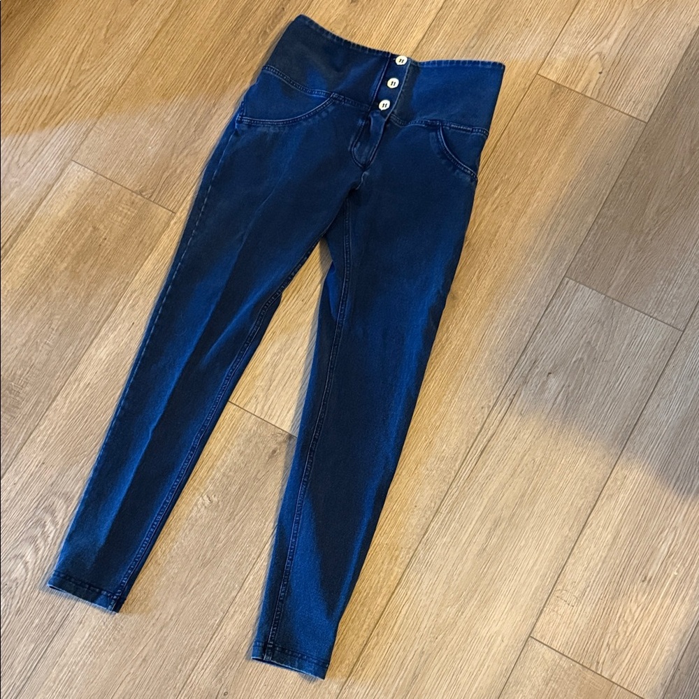Freddy Dark Blue High Rise Jeans workout pants